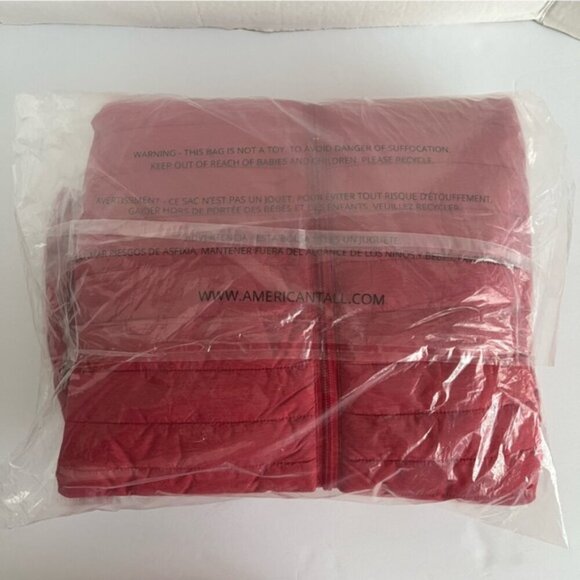 🩷 American Tall - Men's Packable Puffer Jacket - Red Space Dye. Size:XLT. (1710) - Picture 3 of 14